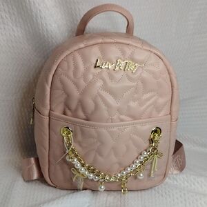 Betsey Johnson Blush Pink Quilted Mini Backpack NwT